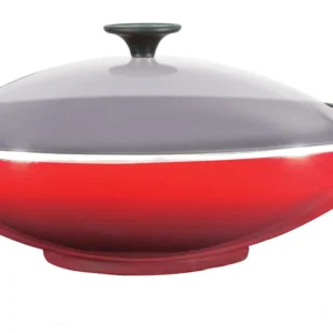 Le Creuset Gusseisen Wok 36 cm kirschrot