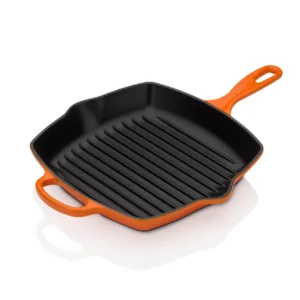 Le Creuset Grillpfanne 26 cm viereckig ofenrot / orange