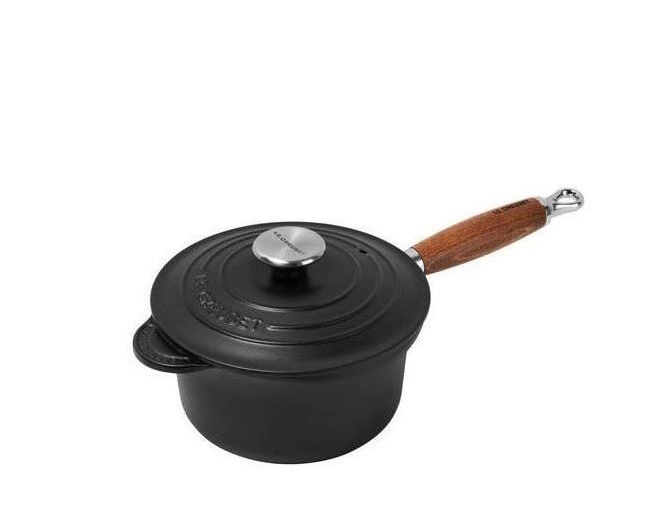 Le Creuset Profitopf mit Stiel schwarz