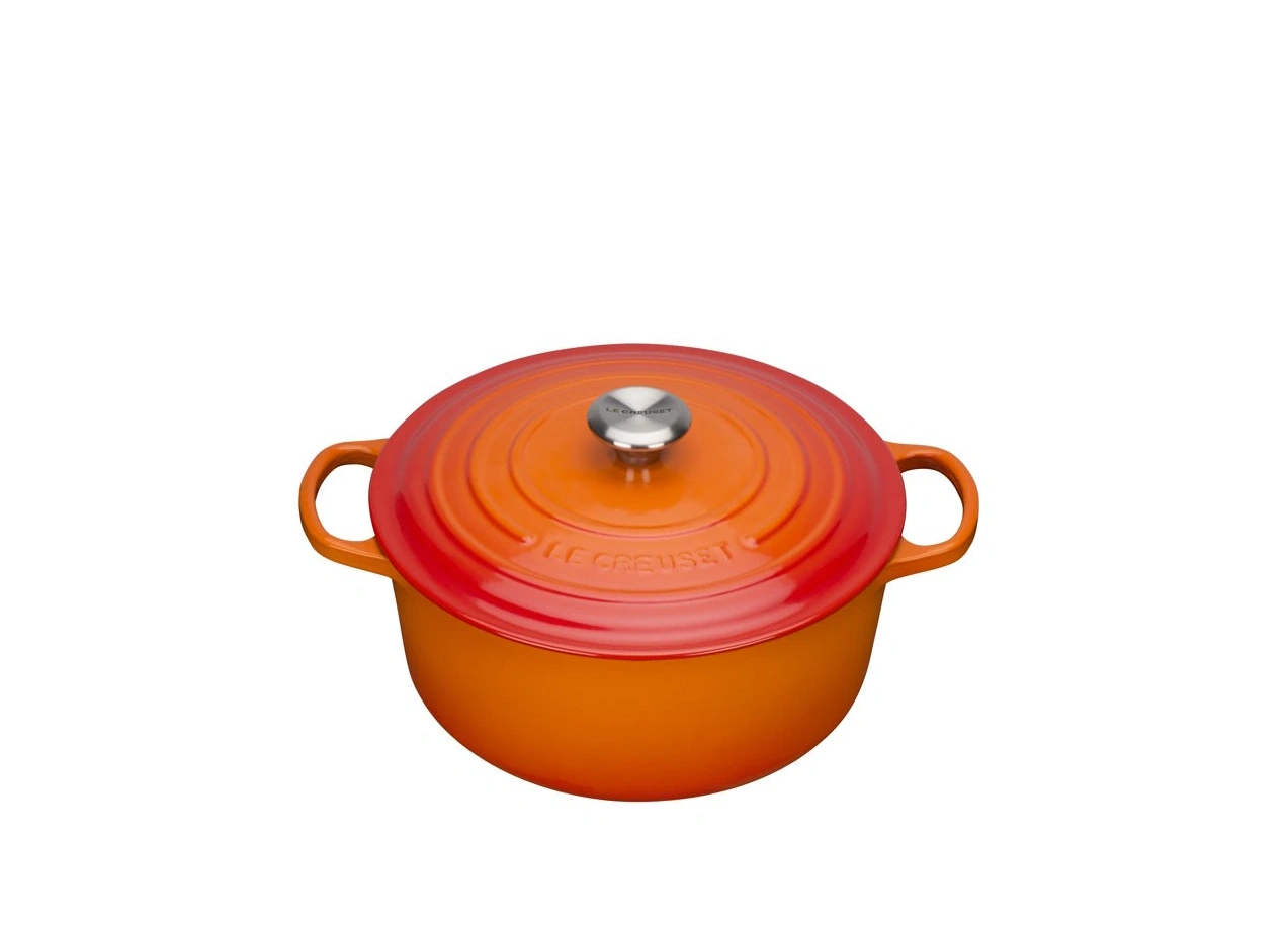 Le Creuset Gusseisen Topf 18 cm ofenrot / orange