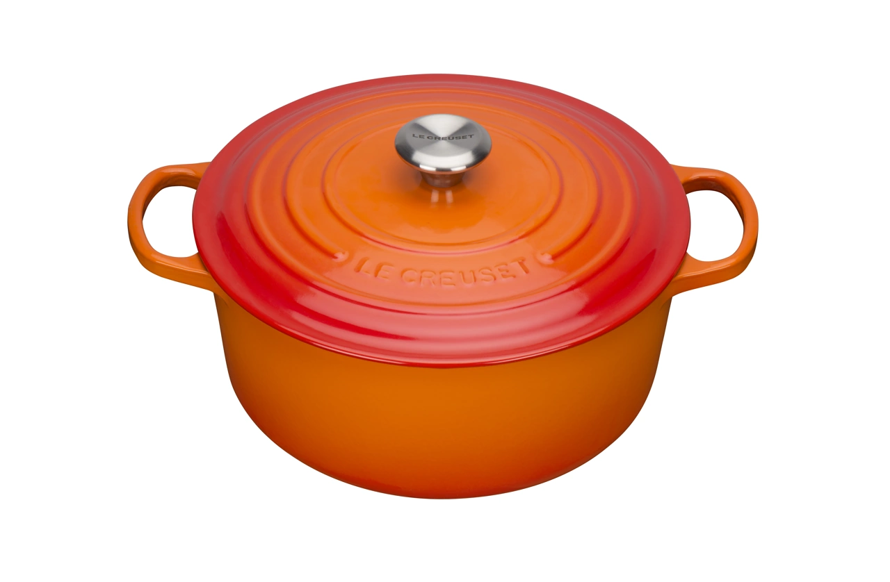 Le Creuset Gusseisen Topf 28 cm ofenrot / orange