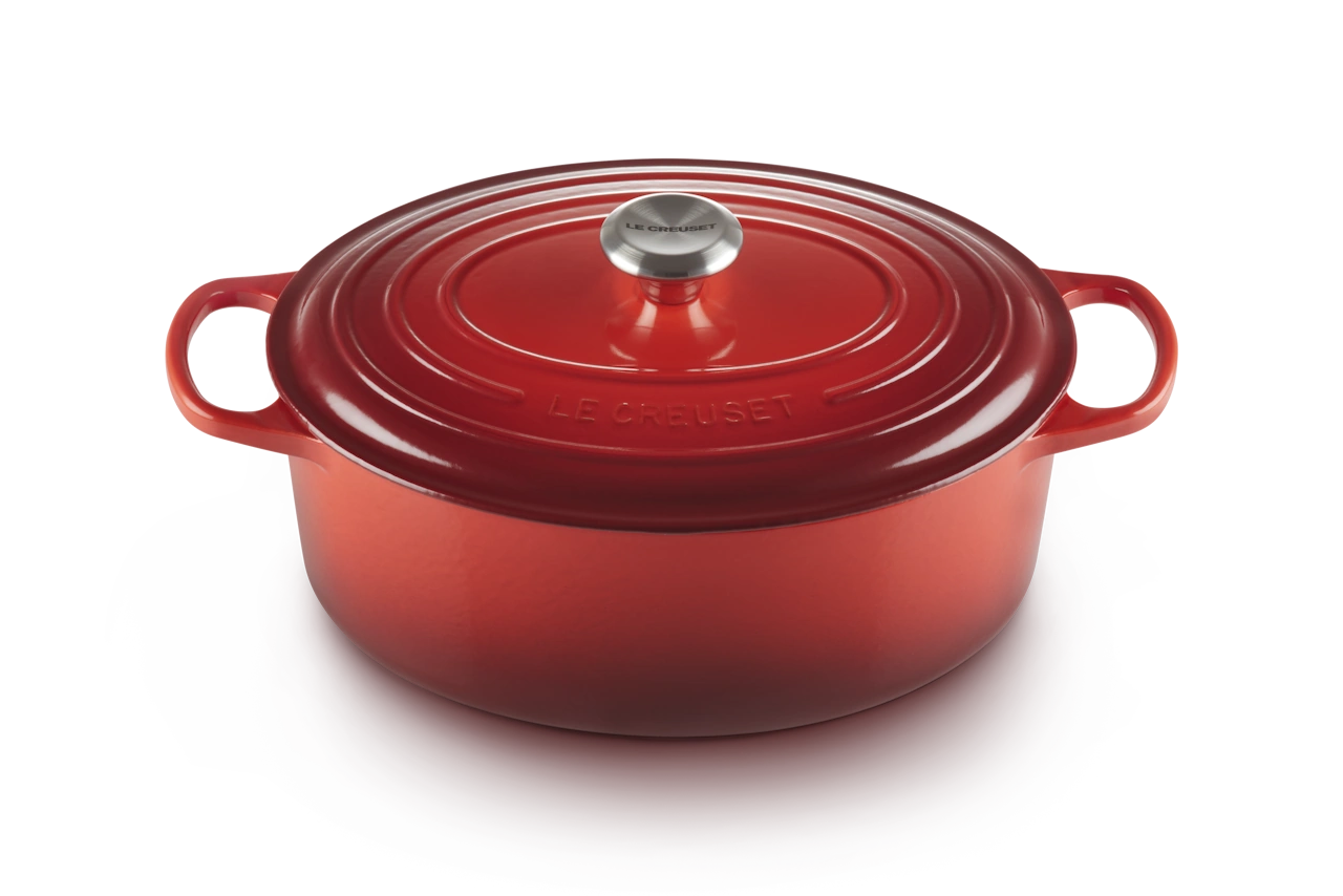 Le Creuset Gusseisen Bräter oval 31 cm kirschrot