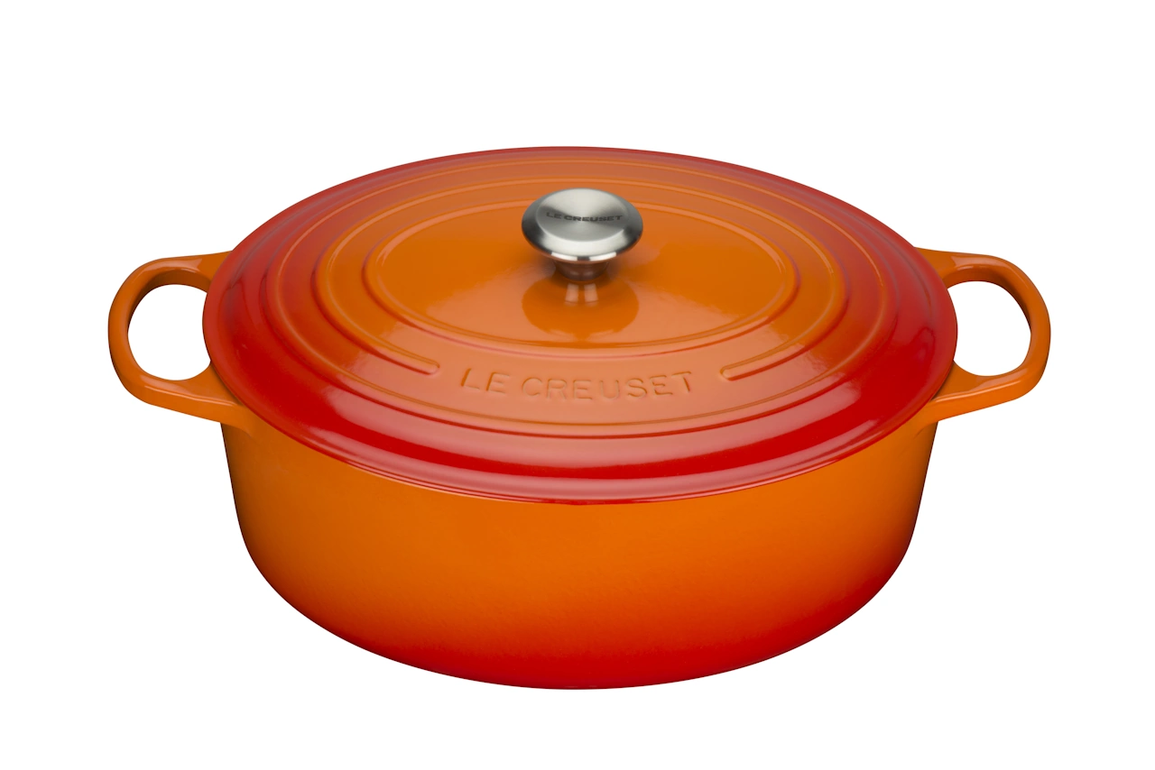 Le Creuset Gusseisen Bräter oval 35 cm ofenrot / orange