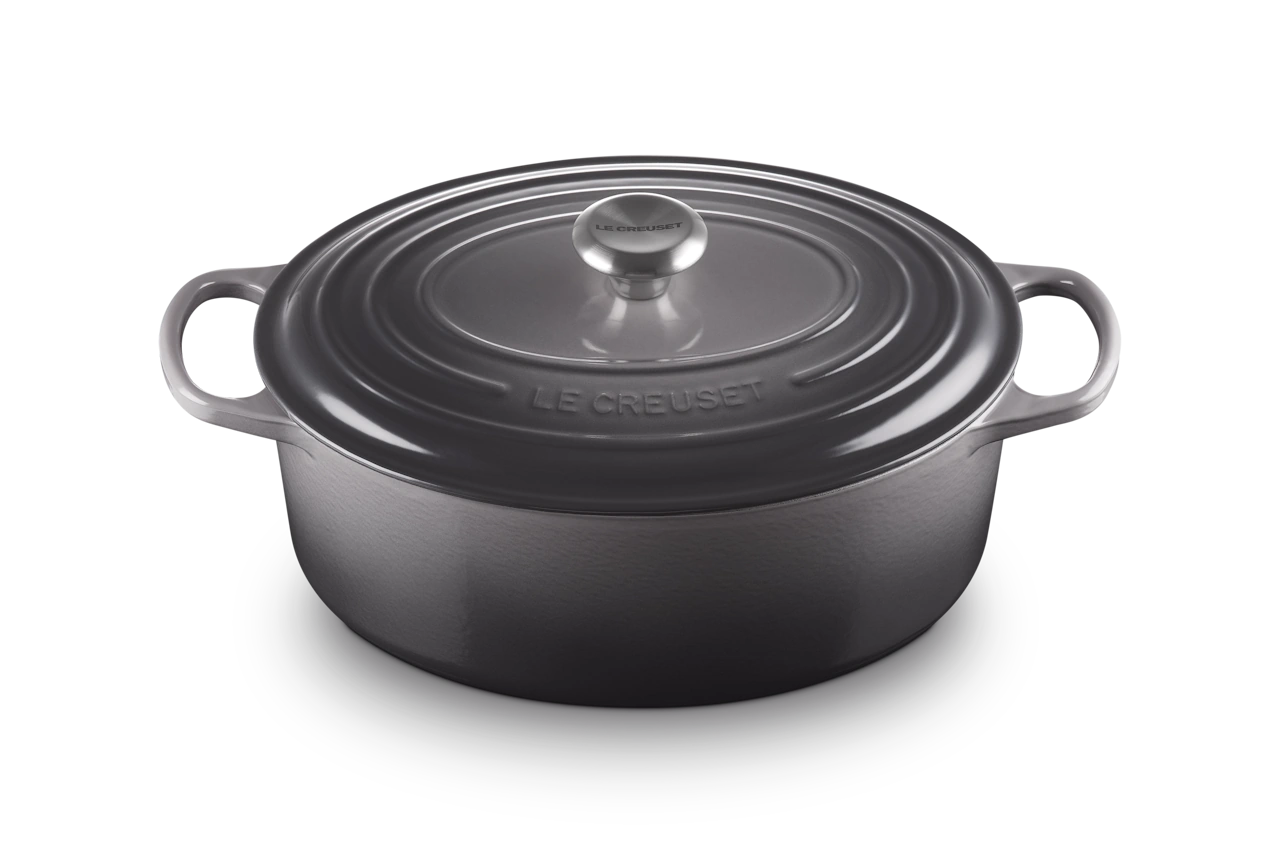 Le Creuset Gusseisen Bräter oval 31 cm flint / grau