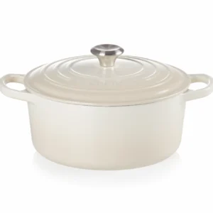 Le Creuset Gusseisen Topf 22 cm meringue / creme