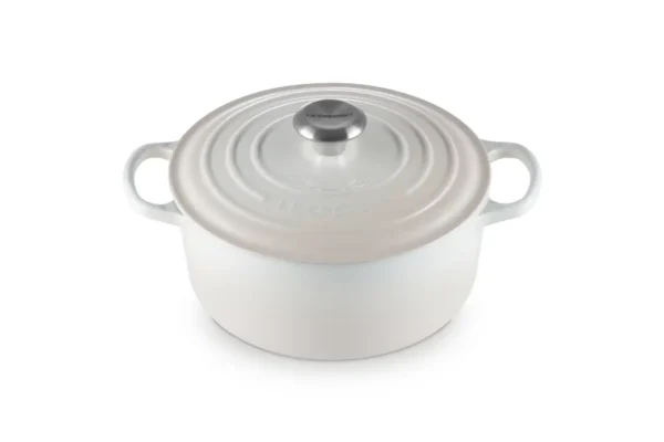 Le Creuset Gusseisen Topf 24 cm meringue / creme