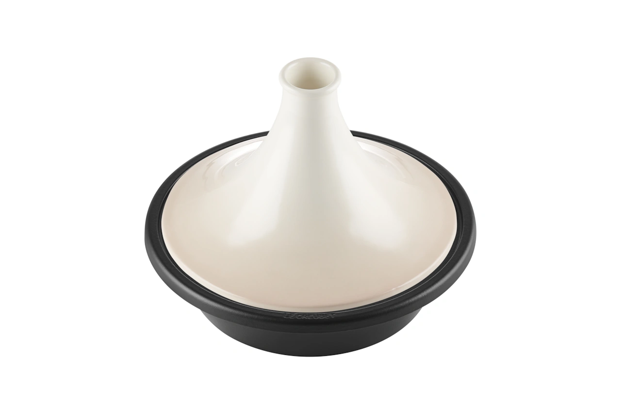 Le Creuset Tagine - Schmortopf mit Rezeptheft meringue / creme