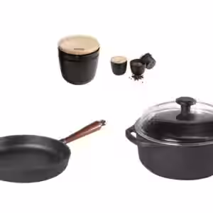 Skeppshult Gusseisen Topf und Pfannen Schmorset