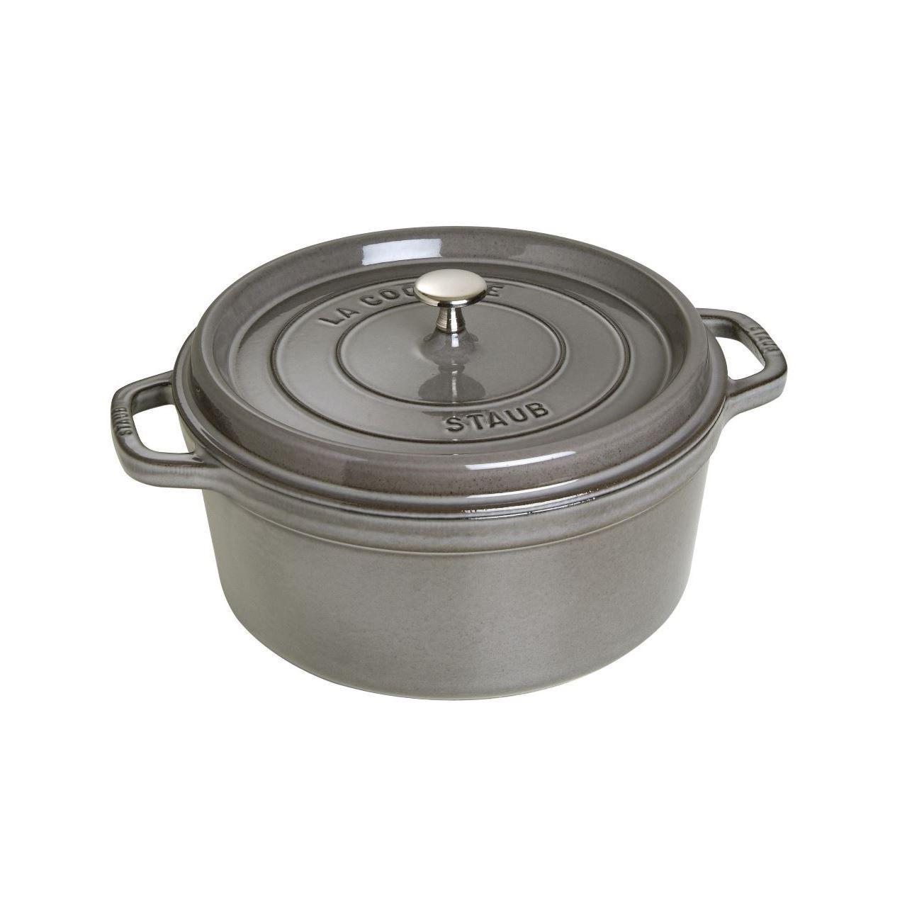 Staub Cocotte graphite / grau 24 cm